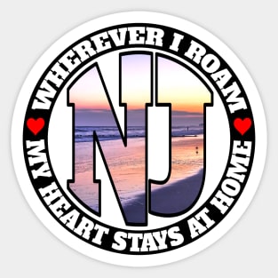 Heart Stays Home - New Jersey Sticker